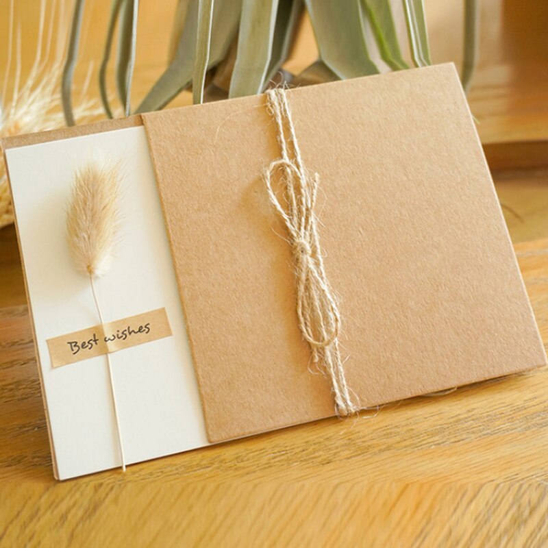 1Pack 17*12cm Kraft leer getrocknete blumen Geburtstag Karte für Weihnachten hochzeit einladung karte grußkarten mit sonnenblume Rose: 17