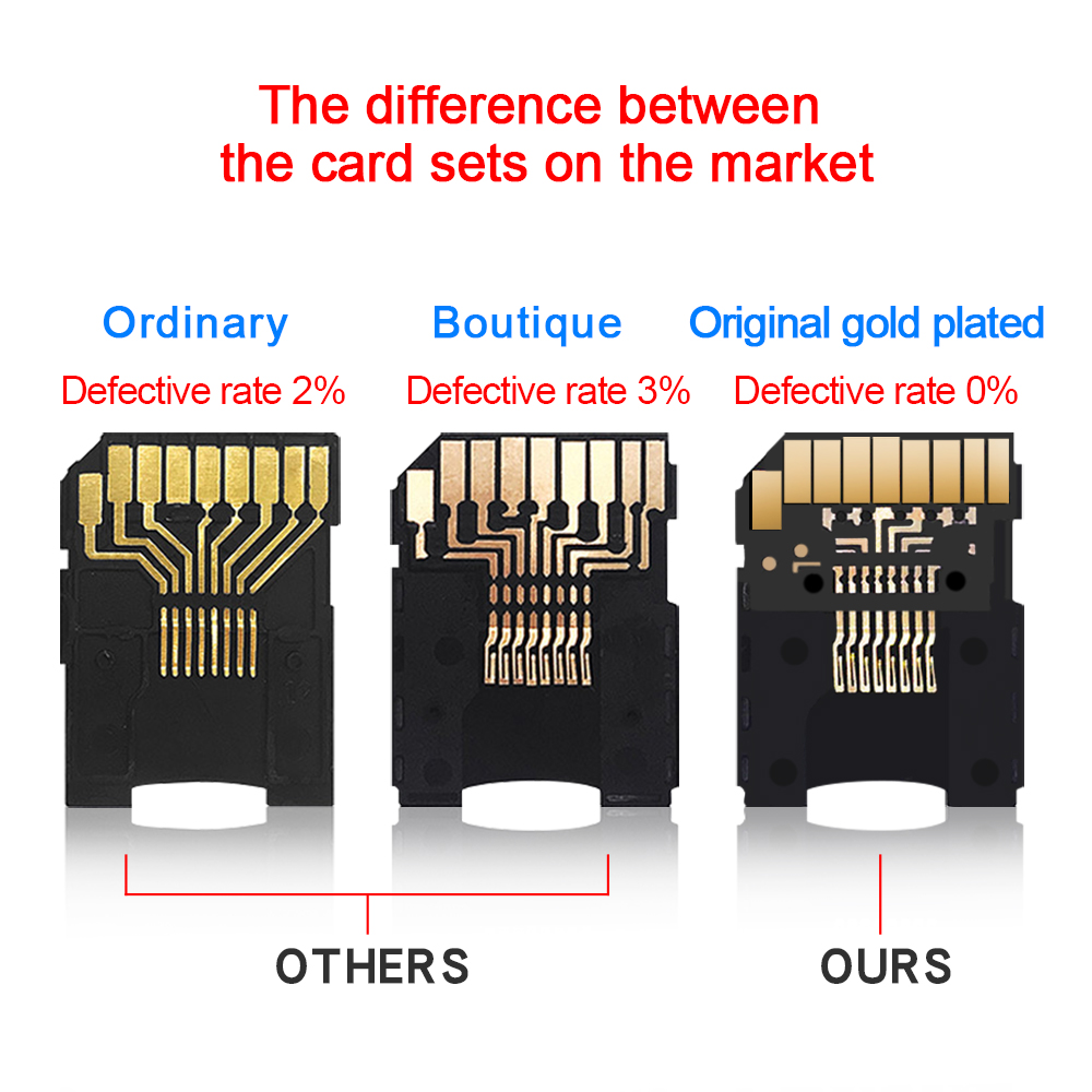 Rocketek Micro SD TF para CF/SD Conversor Adaptador de Leitor de Cartão de Memória MicroSD SDHC para Compact Flash Tipo I