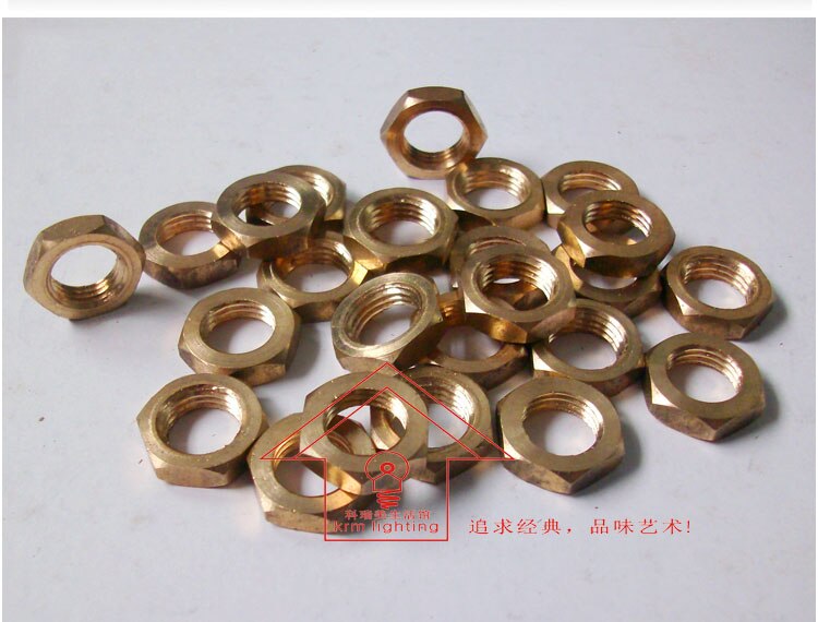8PCS / 20PCS M10 hexagonal copper nuts, Brass, Copper nuts, Lighting accessories, Lamp fitting DIY,