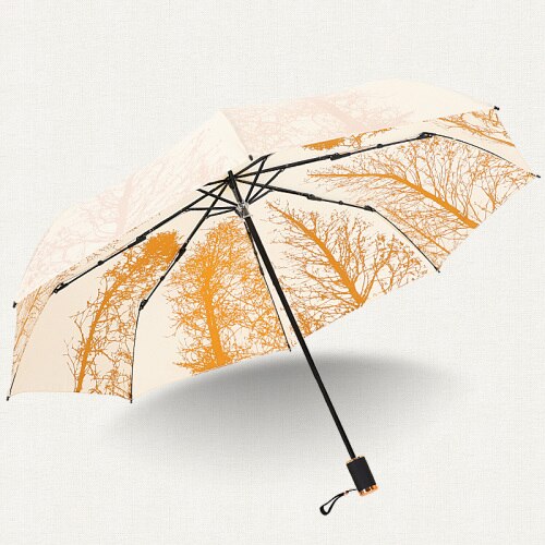 Automatische Sonnenschirm Uv Schutz Traditionellen Holz Griff Regenschirm Malerei Stoff Sonnenschirm Paraguas Frauen Regenschirm AB50UB: Style7