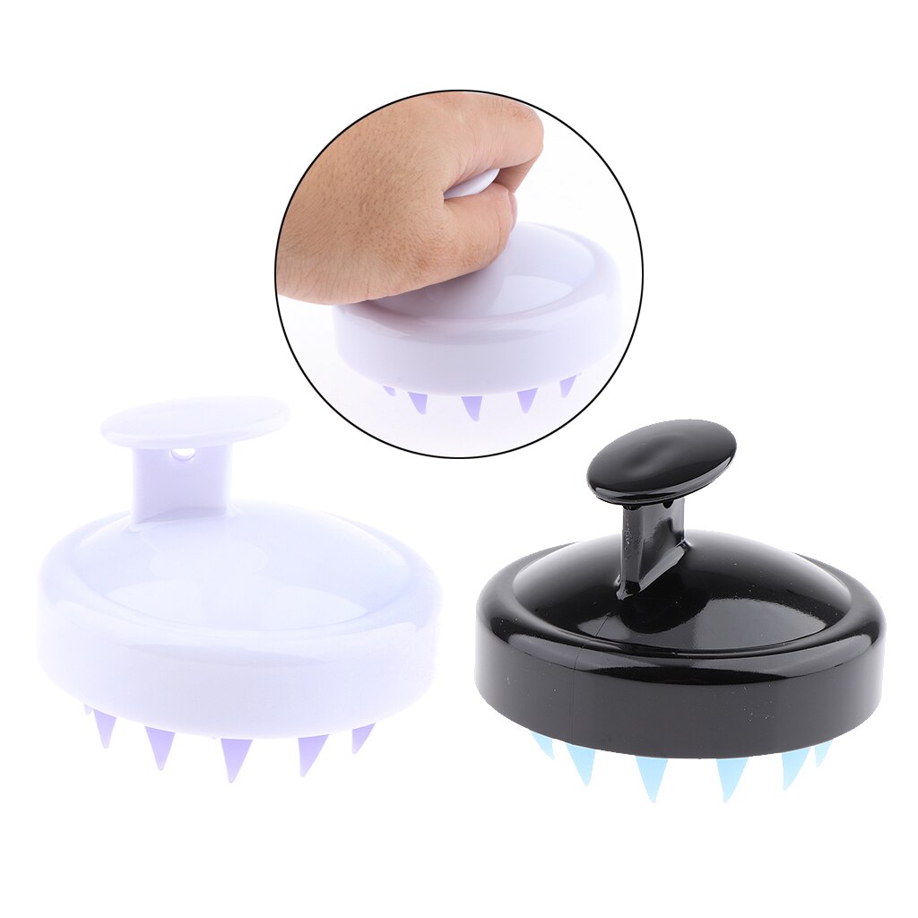 2 Pcs Siliconen Hoofd Scalp Massager Shampoo Borstel Scrubber Roos