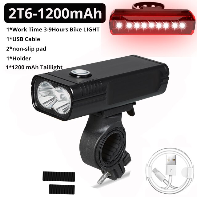 20000 Lumen Fiets Licht L2 / T6 Usb Oplaadbare 5200Mah Fiets Licht IPX5 Waterdichte Led Koplamp Als Power Bank fiets Accessoires: WHITE