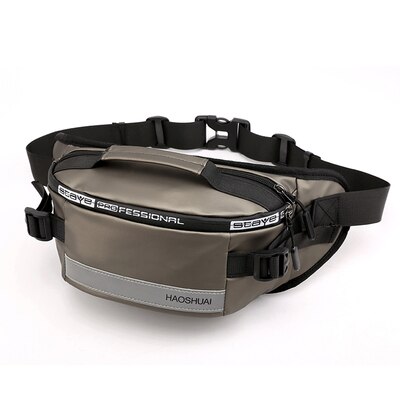 Anti Diefstal Mannen Riem Bodybag Grote Capaciteit Hip Reflecterende Strip Enkele Schoudertas Mannen Messenger Bag Nylon Trendy borst Zak: Khaki