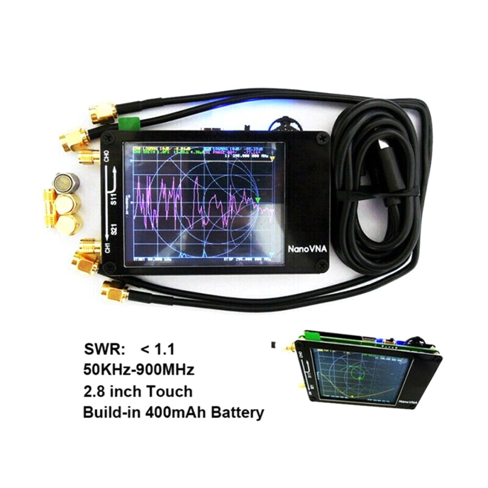 NanoVNA Vector Network Analyzer Antenna Analyzer Short Wave MF HF VHF UHF Metal Shell To Reduce External Interference