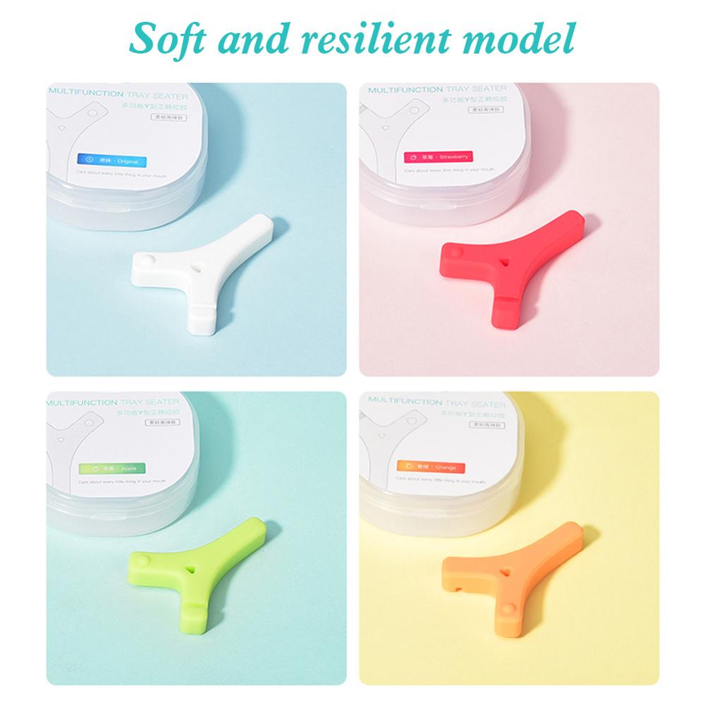 Silicone Orthodontic Y-Shape Chewie for Aligner Trays Dental Oral Mouth Appliance Trainer tooth Correction hygiene Aligner Set