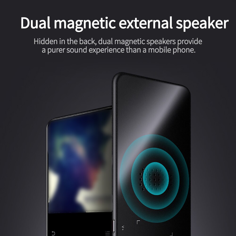 MP4 Player 8G Bluetooth Mp4 Player Portable Music Player With 2.4 Inch Large Curved Screen FM Radio Recording Video Playback