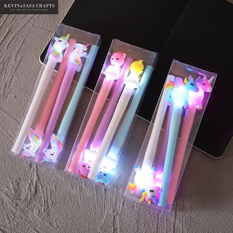 4 st/set gelpenna enhörningspenna brevpapper kawaii skolmaterial gel bläckpenna skolpapper kontorsleverantörer penna barn