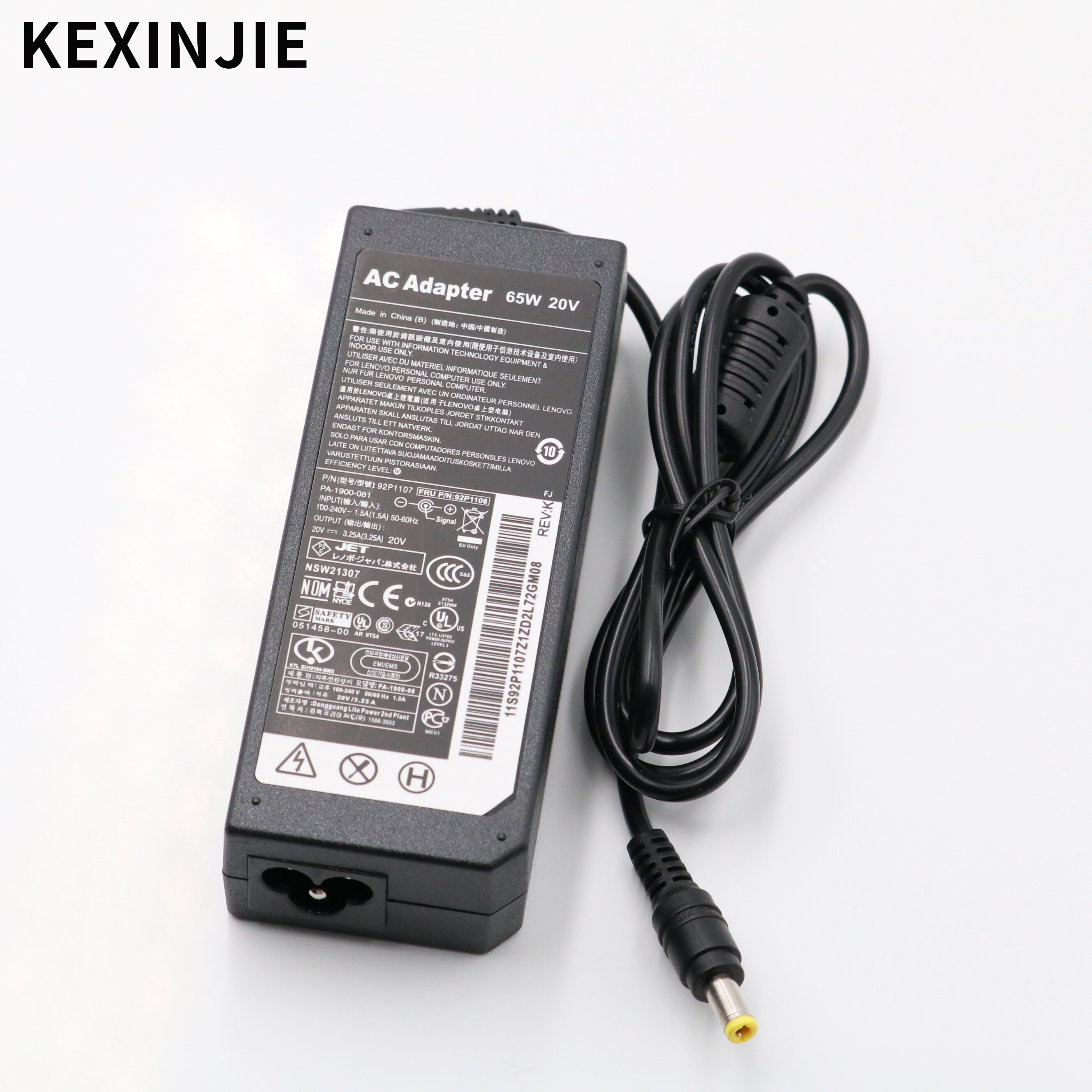20V 3.25A Power AC Adapter Laptop Charger For Lenovo IdeaPad N586 P580 P585 PA-1650-56LC CPA-A065 36001792 adapter