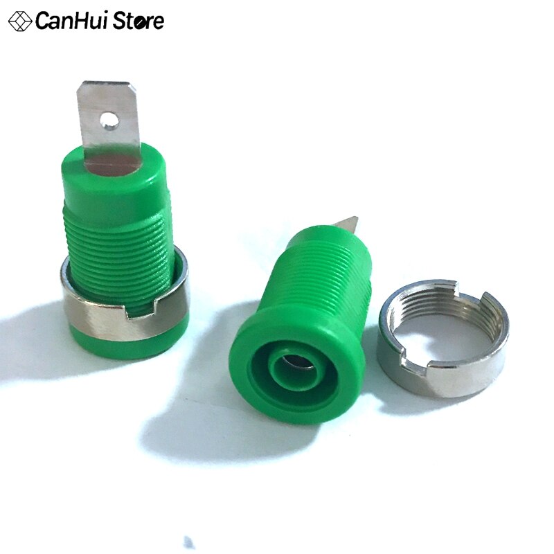 5 Stks 4mm Banaanstekkers Vrouwelijke Jack Socket Plug Draad Connector 5 Kleuren Elk 1 stks Multimeter Socket Banaan hoofd Vrouwelijke: Green 5pcs