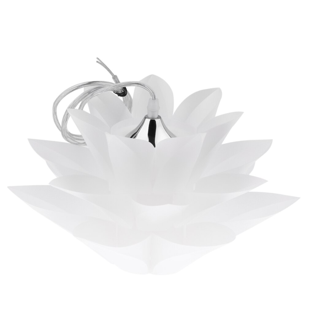 Modern Lotus Ceiling Pendant Light Lamp Shade Chandelier Suspension Lighting Decoration (White)