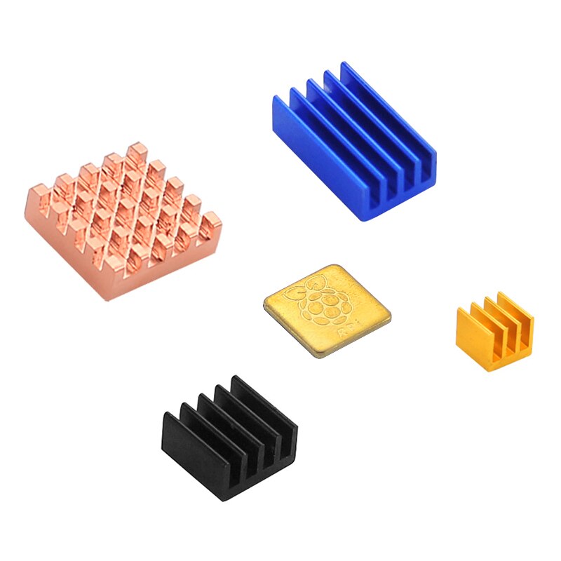 5 stuks raspberry  pi 4 model b koellichamen kit koelpad metalen radiator aluminiumlegering passieve koeling koellichaam voor raspberry  pi 4