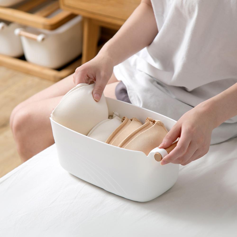 1pc Desktop Storage Basket Closet Organizer Toy Sundries Clothes Storage Box Snacks Container Case Kitchen Bathroom Organizer