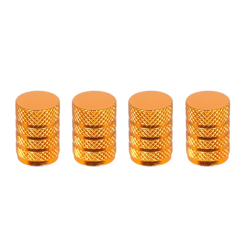 4PCS Aluminum Alloy Schrader Valve Caps Tire Valve Stem Covers for Cars Motorcycles Trucks Bikes Bicycle Accessories: TYPE C - Yellow