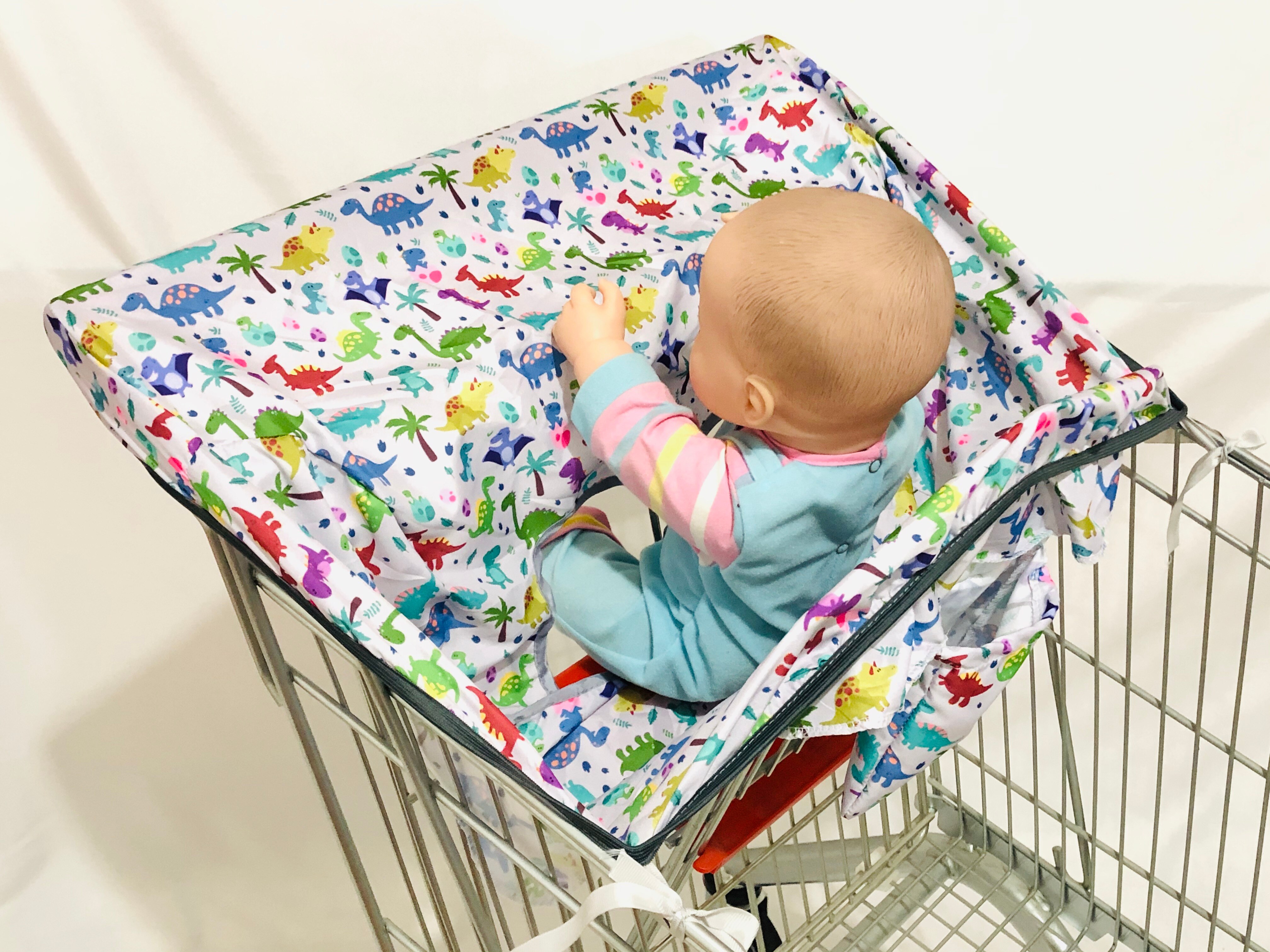 Tykkelse plus spædbarn supermarked indkøbskurv dækning / købmand mat / højstol betræk / børnetrolley mat