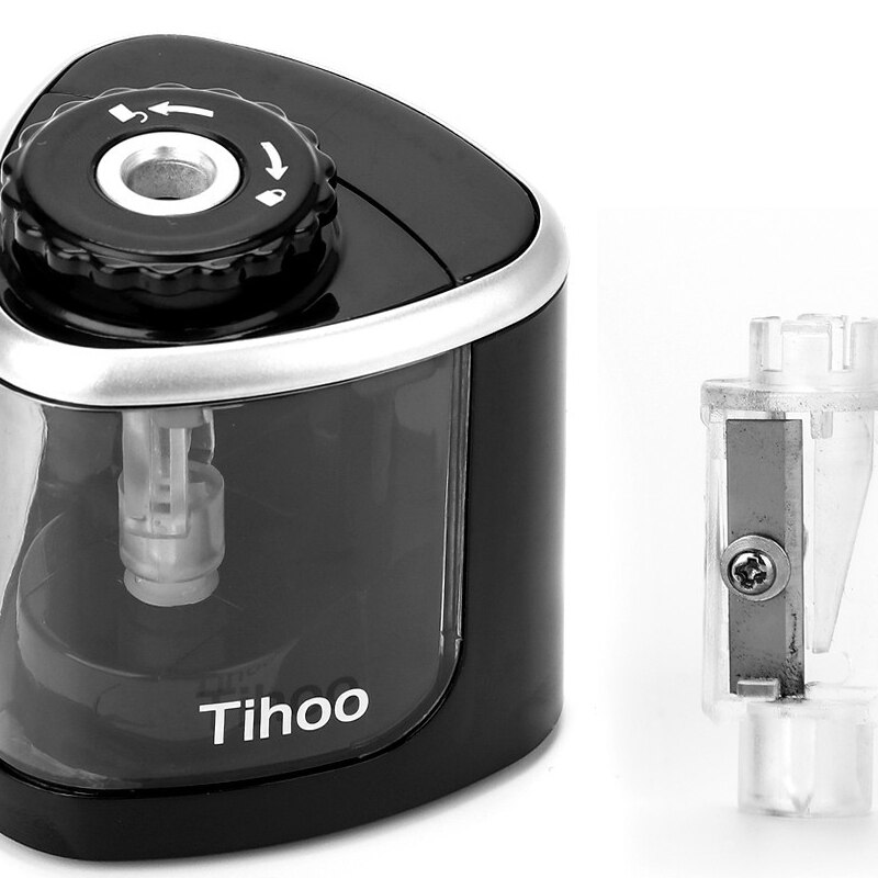 TEN-WIN electric switch black pencil sharpener one hole for 6-8mm pencil sharpener pencil