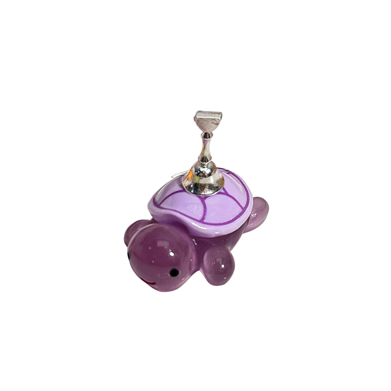 Magnetiska hållare tips för naglar liten sköldpadda naglar tillbehör verktyg display övningsträning nageldisplay stativ: Ljusgrå