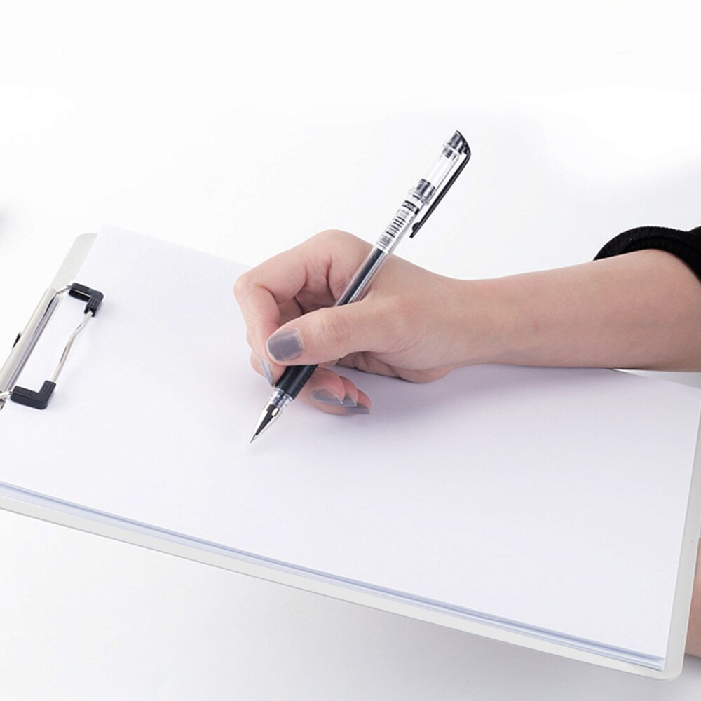 A4 Aluminum Clipboard Paper Holder Metal Clipboard File A4 Binder Holder for Office School Worker (Silver)