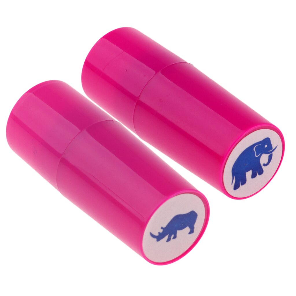 2 pièces/ensemble ABS plastique balle de Golf tampon tampon marqueur Impression joint-longue durée et séchage rapide: Elephant Rhinoceros