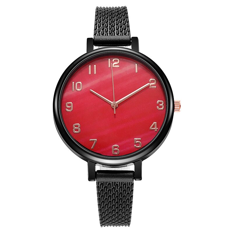 SHSHD-reloj de cuarzo noctilucente para mujer, pulsera de malla de acero inoxidable de 39mm, color oro rosa, resistente al agua,