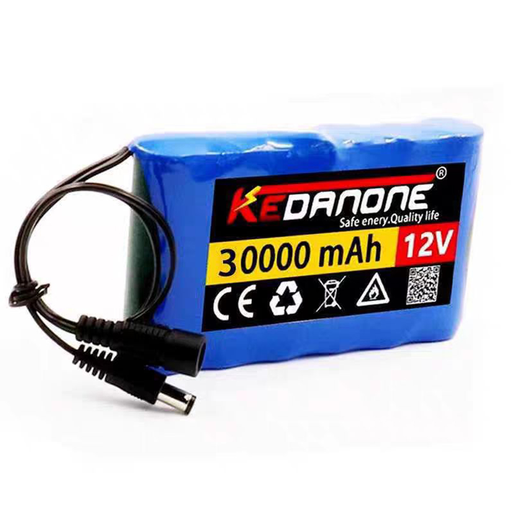 NEUE Tragbare Super 12V 30000mAh Batterie Wiederaufladbare Lithium-Ionen Batterie Pack Kapazität DC 12,6V 30Ah CCTV Cam Monitor + Ladegerät
