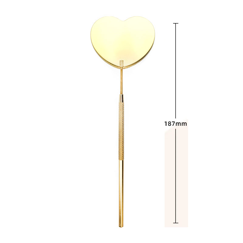 Specchio per ciglia multifunzione Specchio ingranditore in acciaio inossidabile con diamante per controllare le forniture per il trucco dell'estensione delle ciglia finte