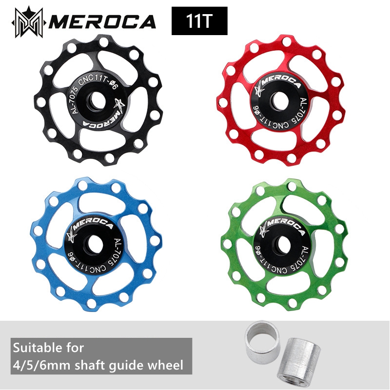 MEROCA 2 stücke MTB Rennrad Schaltwerk Rolle einstellen Fahrrad Jockey führen Rad Unterstützung 8-11 Geschwindigkeit 11T 13T für Shimano Sram
