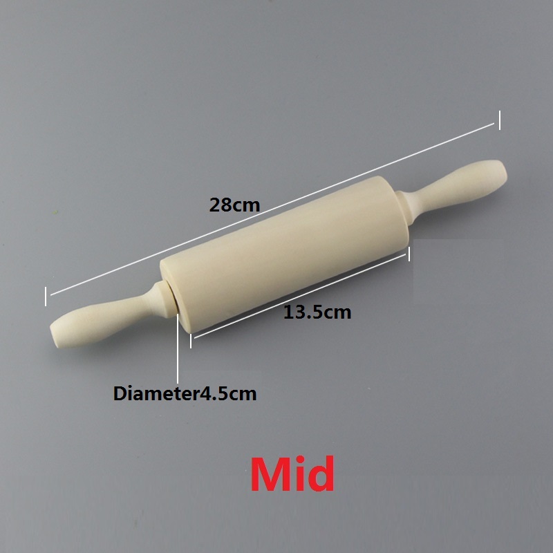 Herramienta de arcilla de madera, rodillo de madera sólida rodillo de amasar DIY arte Manual 1 pieza