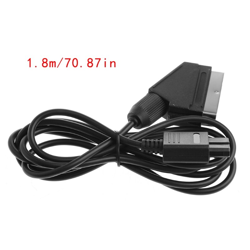 Cabo scart para nintendo snes, gamecube n64, 1.8m/6ft, vídeo av, console, sistema ntsc, compatível com