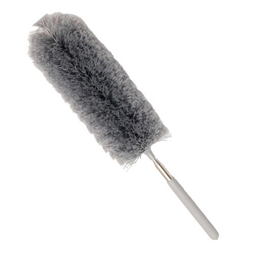 Duster Dust Cleaner Adjustable Stretch Extend Microfiber Feather Duster Furniture Dust Brush Household Cleaning Tools Static: Gray