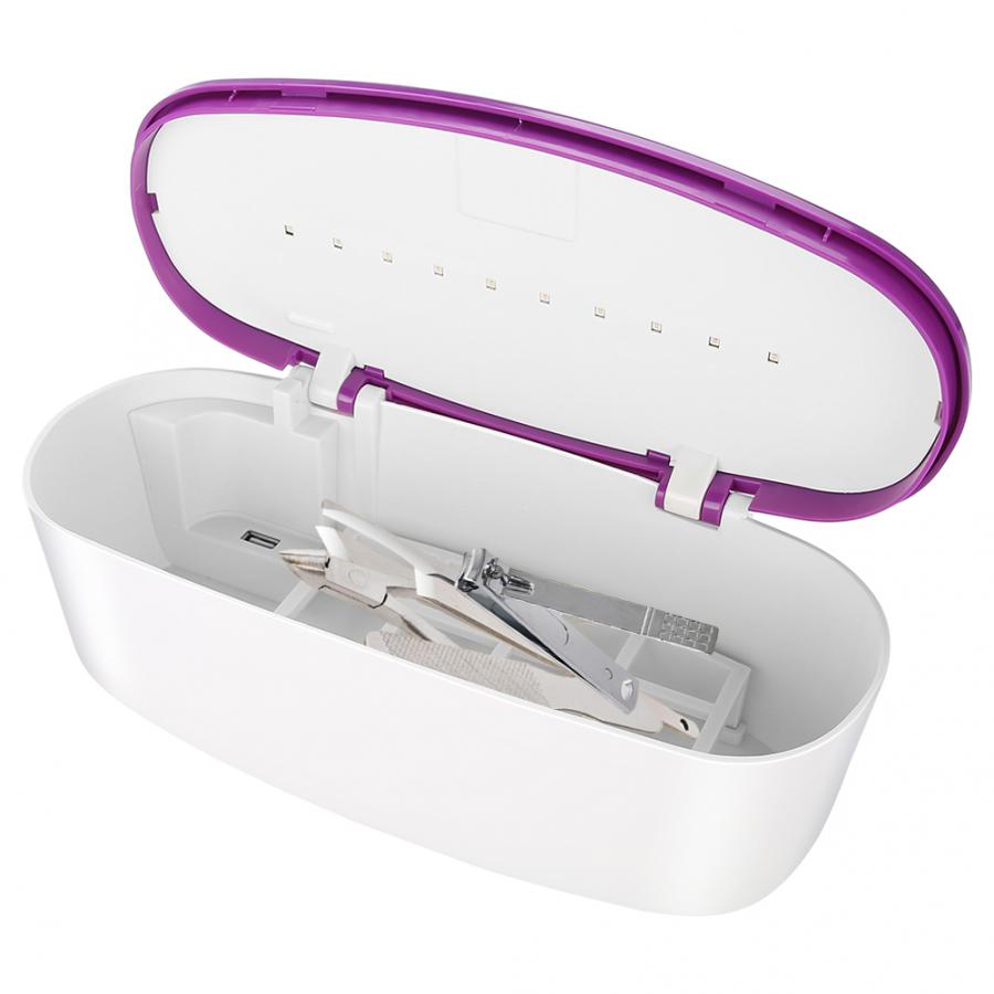 Uv steriliseringsboks uvc manicure værktøj sterilier boks neglelak desinficeringsmaskine usb manicure sterilisator