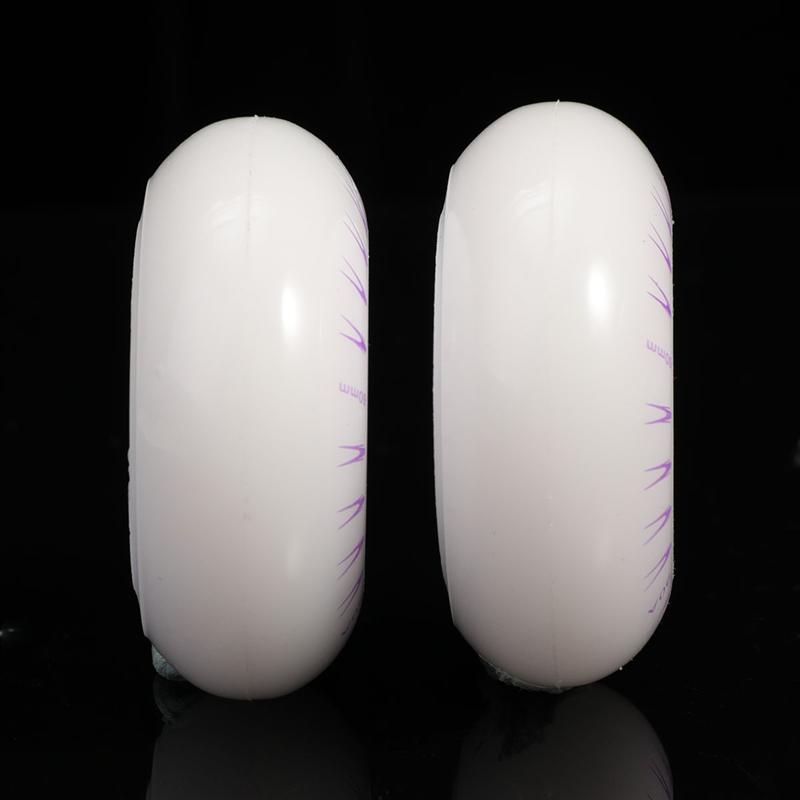 4 Uds patines de hielo ruedas luminosas PU ruedas intermitentes hermosas patines de hielo decorativos ruedas luminosas (luz colorida 60mm, sin