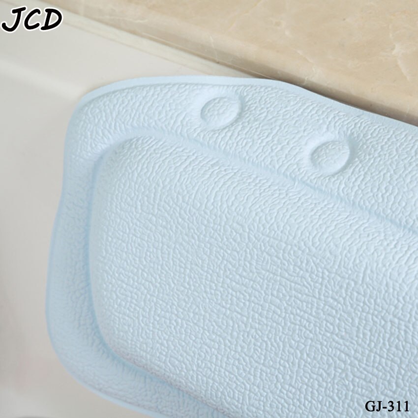 JCD SPA Bath Pillow Home Bathtub Pillow PVC Neck Bathtub Cushion Neck Support Pillow Soft Headrest Suction Cup Bathtub Pillow