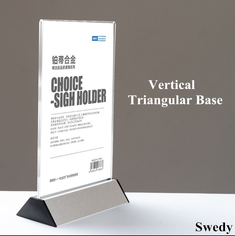 A4 210x297mm Countertop Acrylic Sign Holder Brochure Holder Display Stand Table Menu Holder Paper Poster Frame: 1