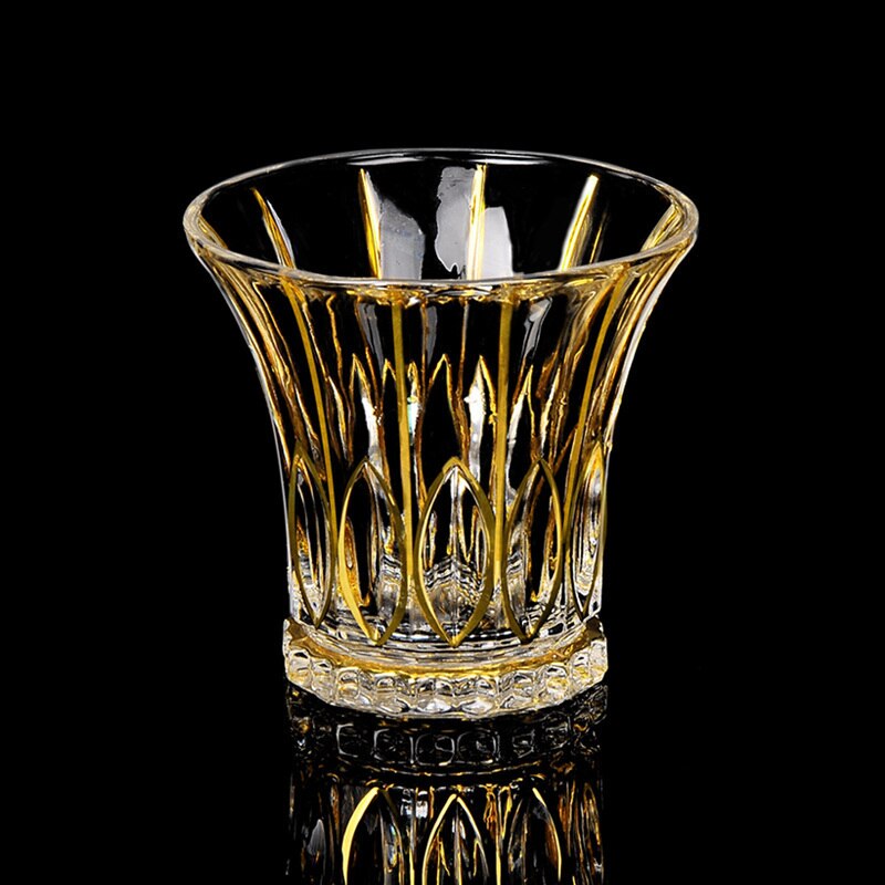 Ouderwetse Whisky Glas Trace Golden Crystal Drinkglazen Chivas Wijn Cup Bar Vasos De Cristal Verre Een Vin Vidro tumbler