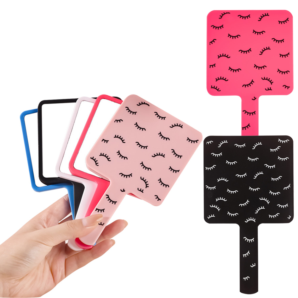 Espejo de maquillaje de mano, espejo de extensión de pestañas portátil para mujeres y niñas, espejos pequeños para la cara, accesorios de mesa de belleza