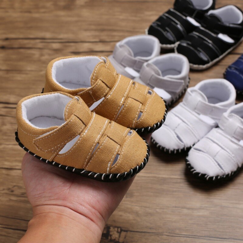 Infant Baby Boys Breathable Hollow Shoes Soft Bottom Non-slip Scandles Baby Shoes o