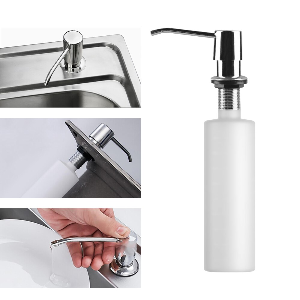 Aanrecht Zeepdispenser 300Ml Abs Wasmiddel Vloeibare Zeep Lotion Dispensers Badkamer Hand Wassen Zeep Dispenser Pompen