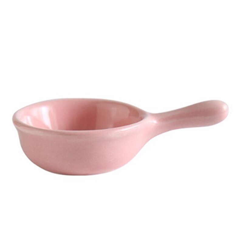 1 Pcs Mini Handle Ceramic Small Dishware Cute Soy Sauce Vinegar Snack Dish Tableware For Home Kitchen Supplies: PK