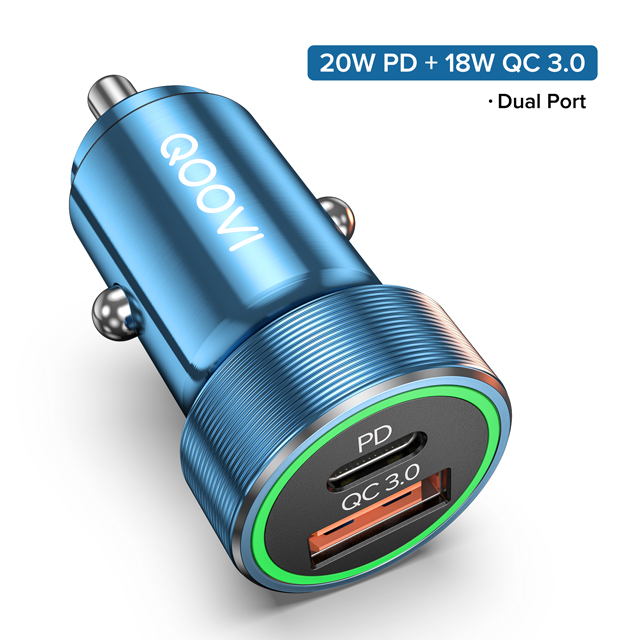 PD – chargeur de voiture USB type-c 4.0/3.0/38W, Charge rapide, pour téléphone iPhone 12/11/XS/X/XR/8/7/Xiaomi QC4.0/QC3.0: Default Title