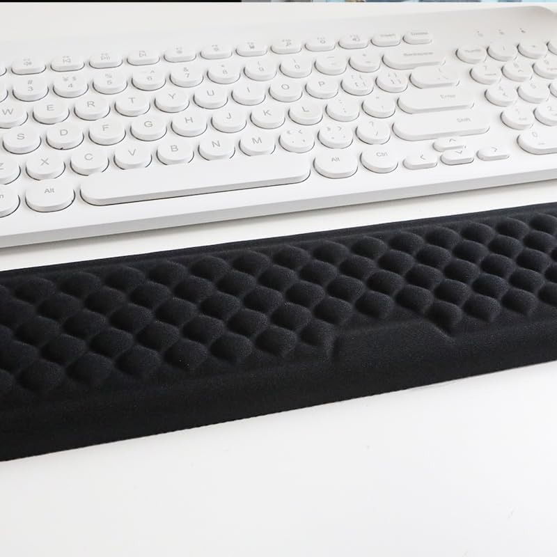 Ergonomisk håndledsstøtte til tastatur og mus, pude i memory foam, slidstærk, skridsikker, blød lycra-støtte for komfortabel skrivning
