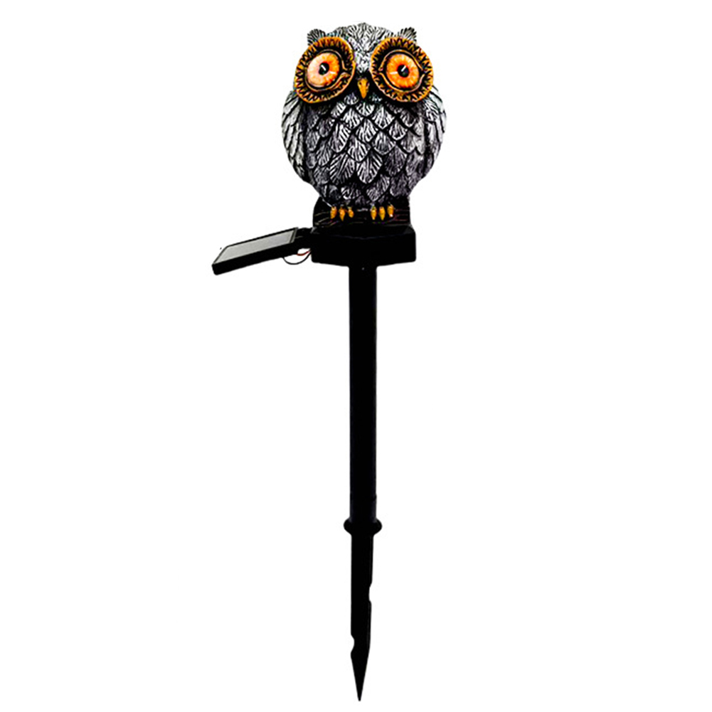 Halloween uil tuinlamp op zonne-energie, waterdicht, uilenlamp op zonne-energie voor tuin, terras, erf, gazon en pad.: Oranje