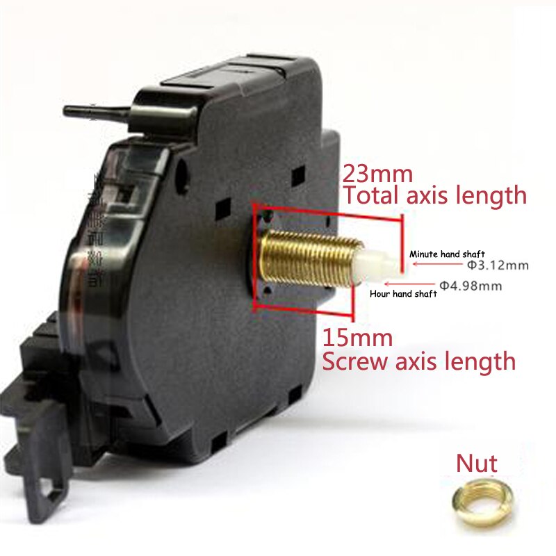 Mecanismo de reloj de péndulo de eje largo clásico, piezas de reparación de movimiento, piezas de Motor de reloj de pared DIY, accesorios para el hogar, mecanismo de reloj de cuarzo