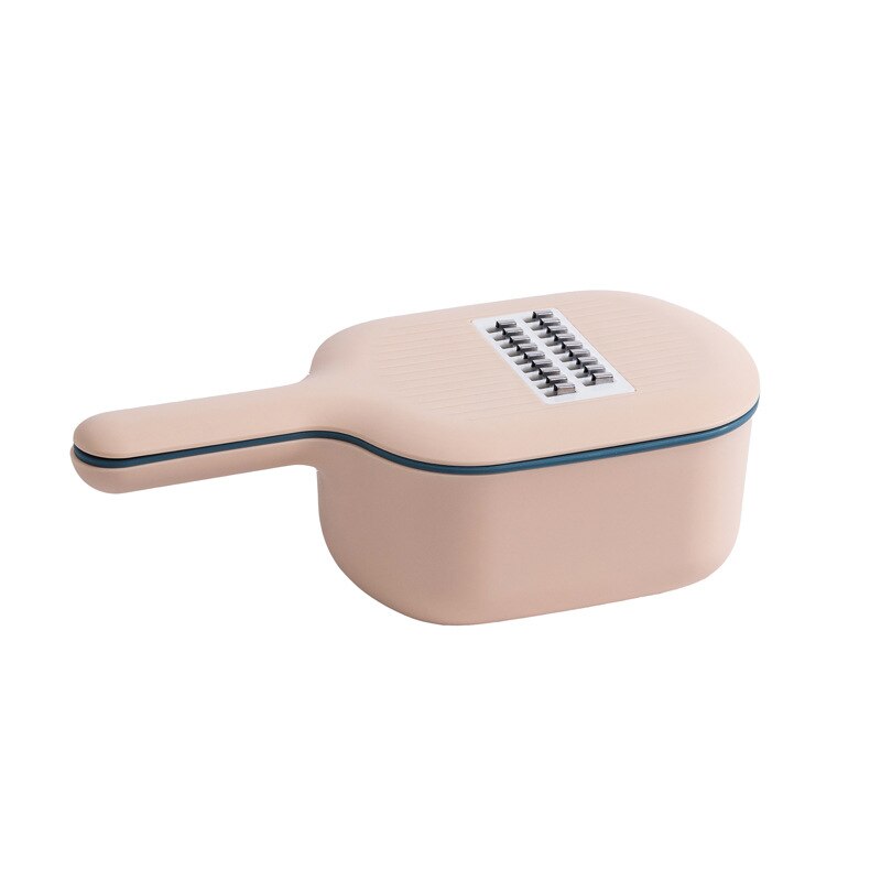 Jordan Judy-cuenco cortador de frutas y verduras, pelador multifuncional, rallador de cocina con escurridor, rebanador para comida, Hogar Inteligente: pink