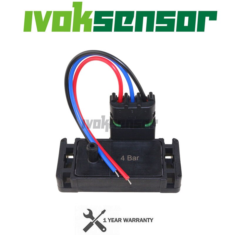 Sensor de mapa de presión Turbo para coche GM DELPHI Electromotive Motec, cable de enchufe Pigtail, 4 Bar, 58 Psi, 58psi, prueba 100%