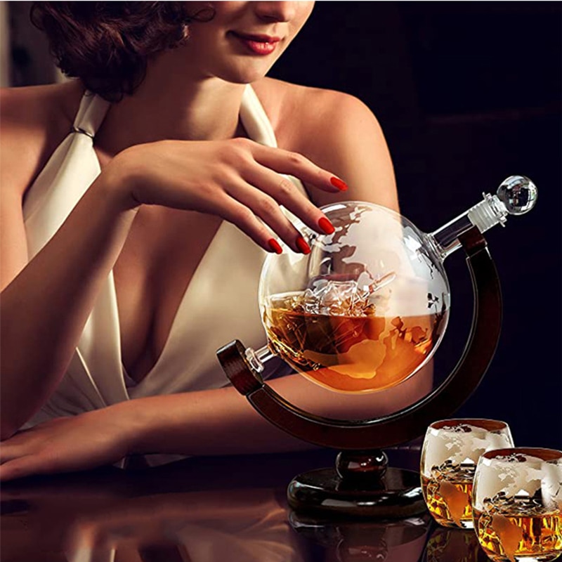 Service à vin en verre , carafe à whisky, verre en cristal, distributeur de spiritueux, bar, fête, décoration intérieure, verrerie d&#39;art 2022