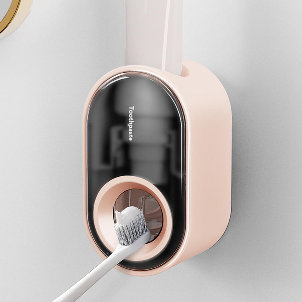 Wall Mounted Toothpaste Dispenser Toothpaste Rack Hands Free Toothpaste Tool Space Saving Automatic for Bath Shower Accessories