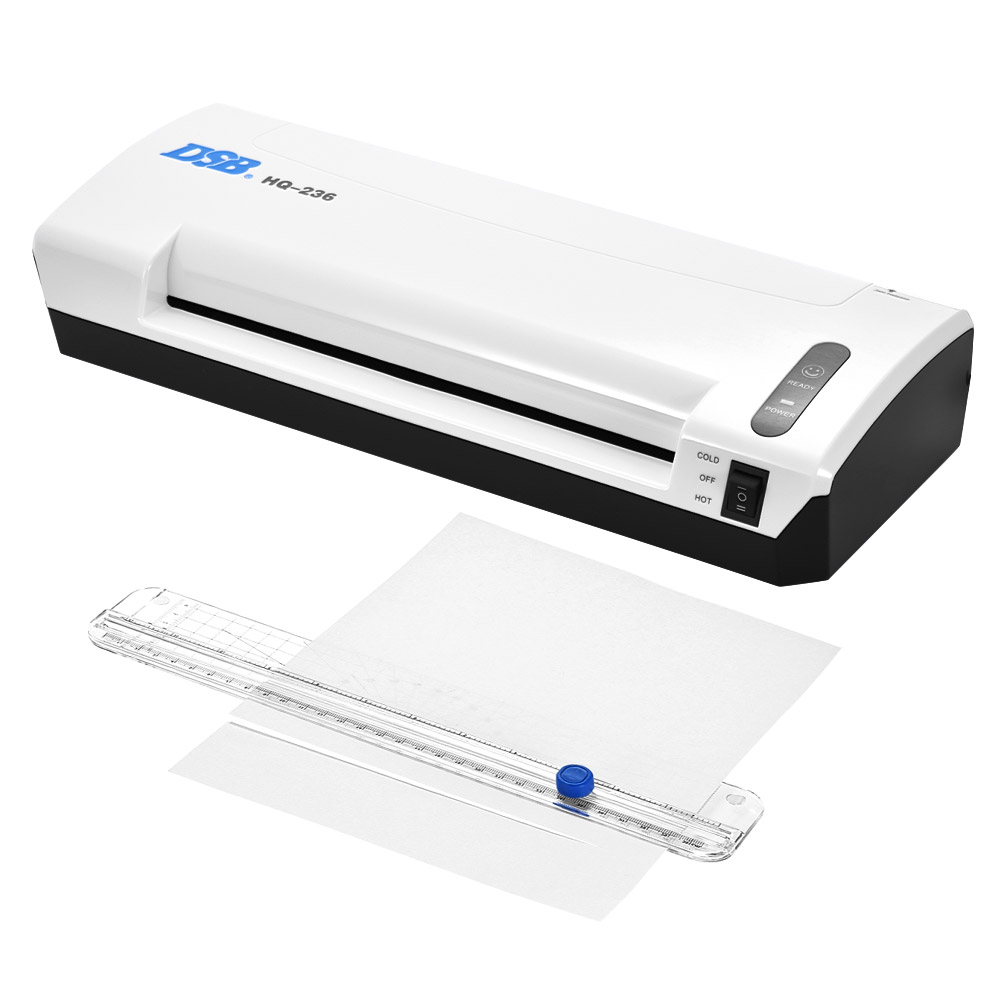 Dsb  a4 photo cold laminator free paper trimmer cutter 1.5-2 min warm  up 400mm/ min fast speed for 80-125 mic film laminering