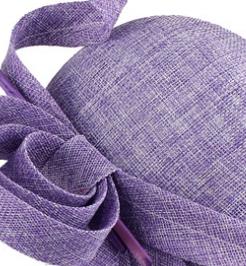 Zwarte chique fascinatorhoeden voor dames, chique hoofddeksels met haarclip, mesh-evenementhoofddeksel met bruiloftsaccessoires: Lichtpaars