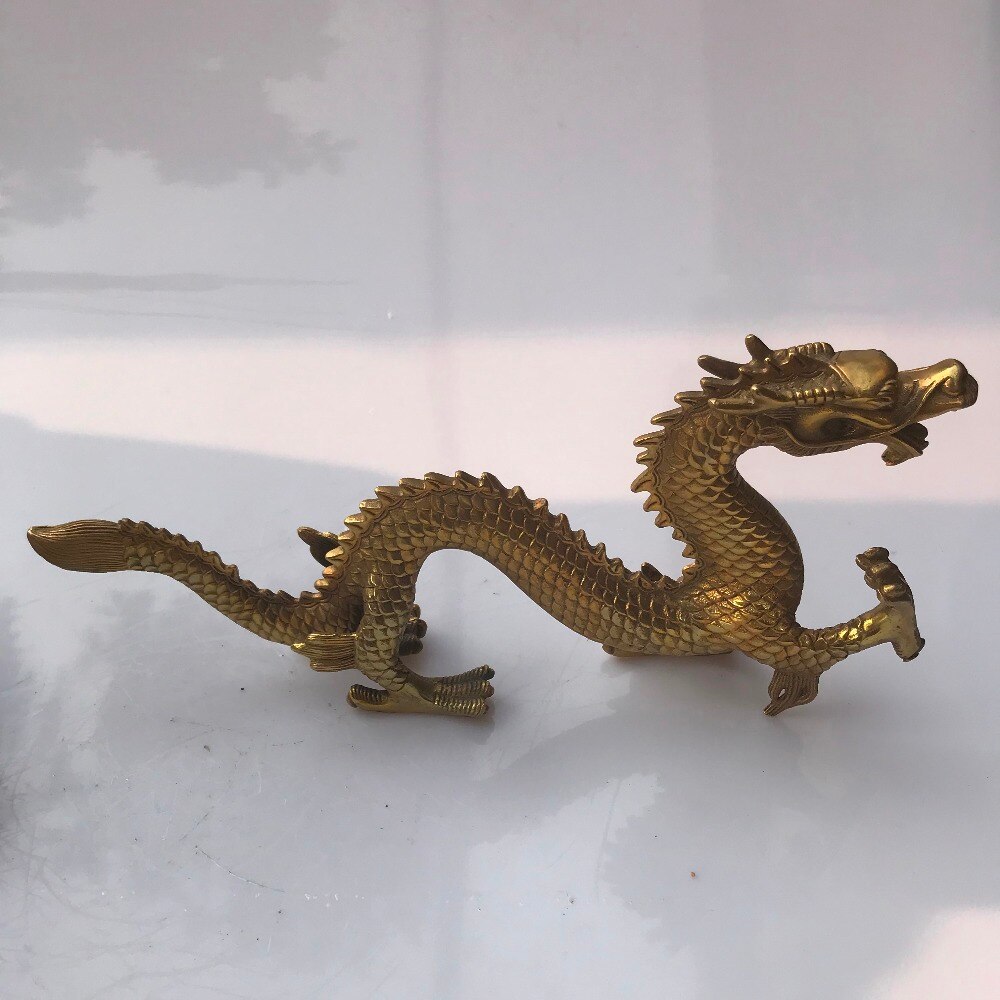 AOHMG Wealth Lucky Feng Shui Dragon standbeelden, Animal Ornament Sculpture Kunstwerk Verzamel Beeldje Cadeau, Huiswarming Gefeliciteerd Gift