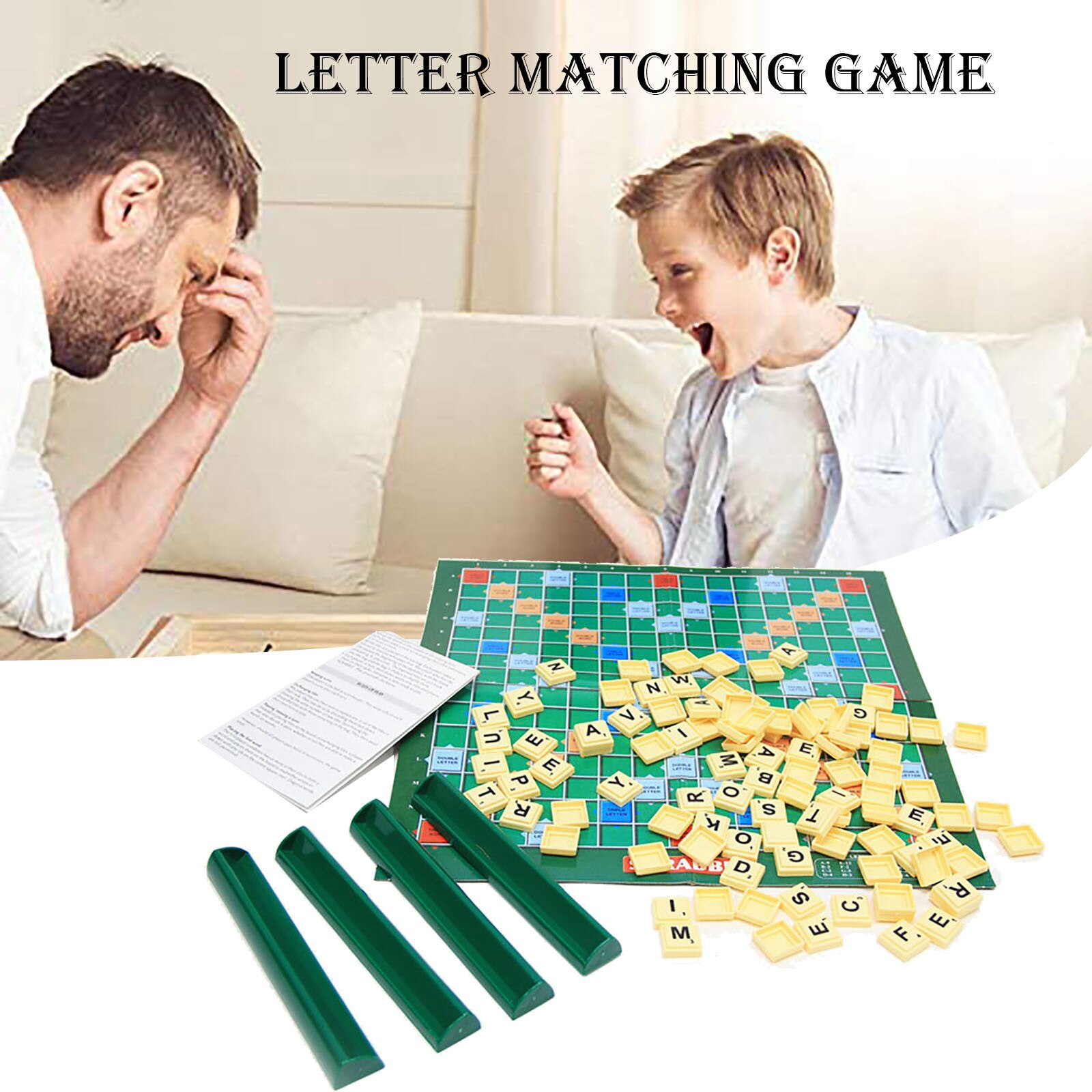 Engels Alfabet Blok Woord Game Leisure Entertainment Ouder-kind Interactief Bordspel Speelgoed Card Board Type: Default Title